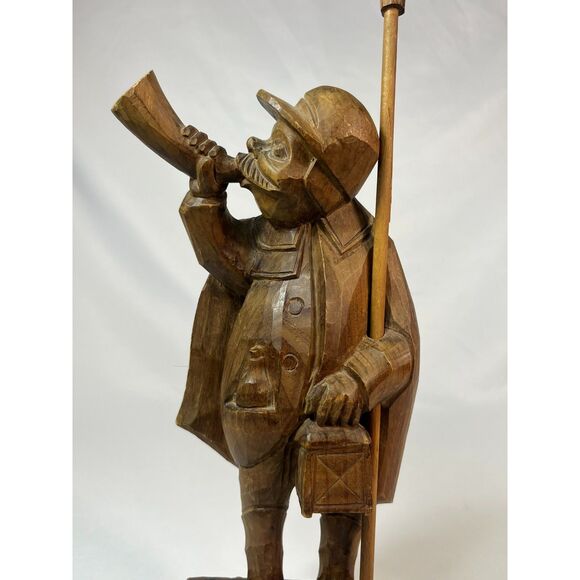Vintage Maritime Folk Art Wood Carved Night Watchman - Picture 2 of 10